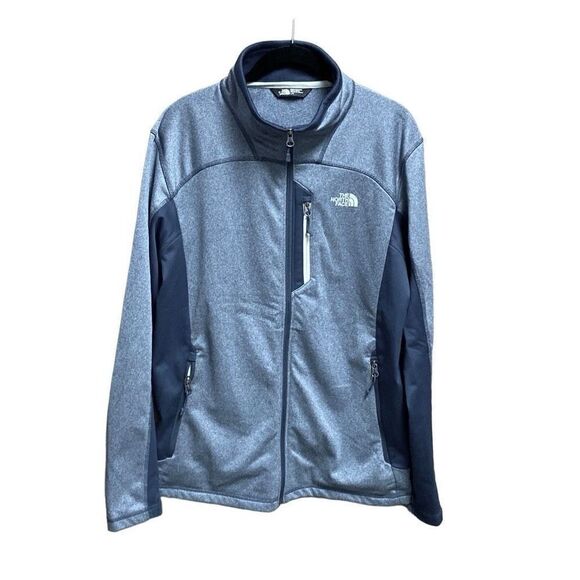 The North Face Blue Full Zip Soft Shell Jacket Size Large - Picture 1 of 7
